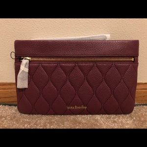 NWT Vera Bradley Mia leather wristlet clutch